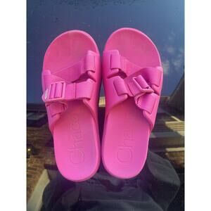 Chaco Women' Chillos Slide Slip-On Sandals in Pink Size 6